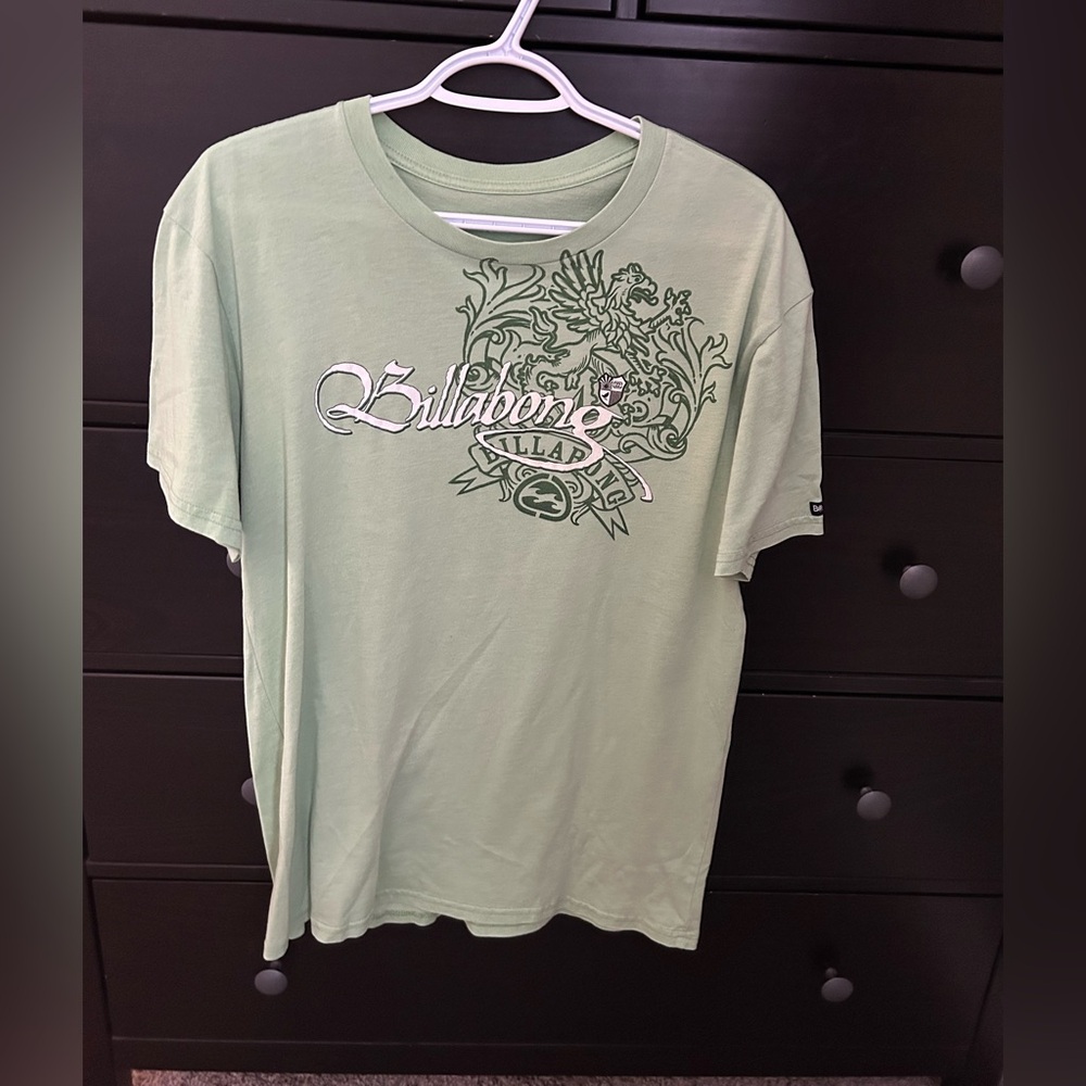 Billabong Light Green Graphic Tee